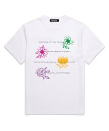 OUSE（オウズ）の「フラワーカラー オーバーサイズ 半袖Tシャツ (DS008) ホワイト（Tシャツ/カットソー）」