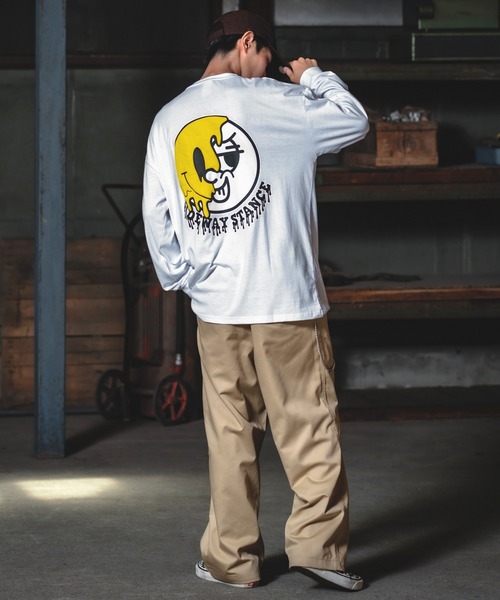 En serio TOKYO(エンソリオトーキョー)の「【SIDEWAYSTANCE】ドリップスマイリー長袖Tシャツ(Tシャツ/カットソー・メンズ・ブラック系/パープル系その他/ホワイト系・MEDIUM/LARGE)」の16枚目の写真
