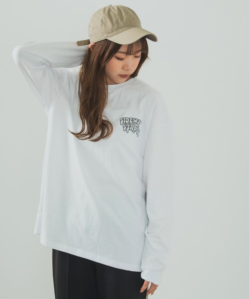 En serio TOKYO(エンソリオトーキョー)の「【SIDEWAYSTANCE】ドリップスマイリー長袖Tシャツ(Tシャツ/カットソー・メンズ・ブラック系/パープル系その他/ホワイト系・MEDIUM/LARGE)」の17枚目の写真