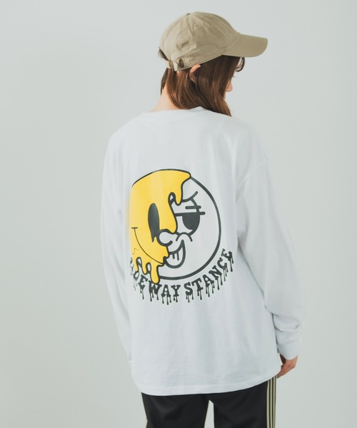 En serio TOKYO(エンソリオトーキョー)の「【SIDEWAYSTANCE】ドリップスマイリー長袖Tシャツ(Tシャツ/カットソー・メンズ・ブラック系/パープル系その他/ホワイト系・MEDIUM/LARGE)」の18枚目の写真