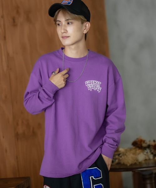 En serio TOKYO(エンソリオトーキョー)の「【SIDEWAYSTANCE】ドリップスマイリー長袖Tシャツ(Tシャツ/カットソー・メンズ・ブラック系/パープル系その他/ホワイト系・MEDIUM/LARGE)」の20枚目の写真