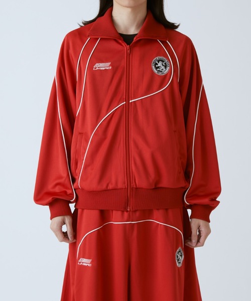 UMBRO（アンブロ）の「【UMBRO×Lui's】パイピングトラックジャケット（ブルゾン・レディース・ブラック/レッド・S/M）」の16枚目の写真