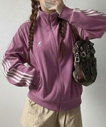 link lot（リンクロット）の「【KANGOL】袖ラインワンポイント刺繍ベロアトラックジャケット（ジャージ）」