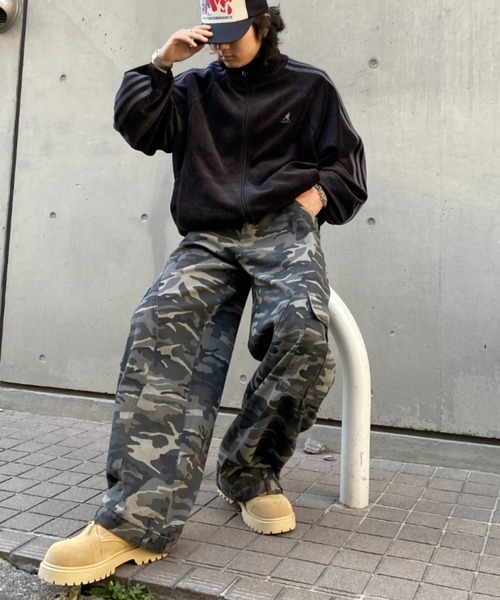 KANGOL（カンゴール）の「【KANGOL】袖ラインワンポイント刺繍ベロアトラックジャケット（ジャージ・レディース・ピンク/ベージュ/チャコール/ブラック・M/L/XL）」の19枚目の写真