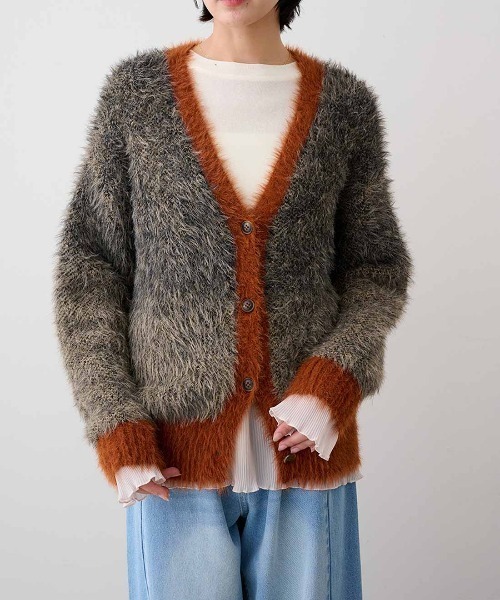 MEDE19F(メデジュウキュウ)の「MEDE19F プリーツドッキングトップス(Tシャツ/カットソー・レディース・チャコールグレー/アイボリー/ブラック・M)」の5枚目の写真