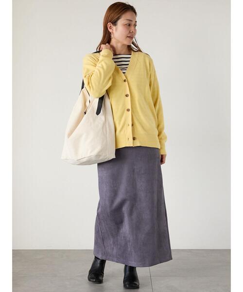 Lugnoncure（ルノンキュール）の「もちもちVネックカーディガン（カーディガン/ボレロ・レディース・ミント/イエロー/チャコールグレー/グレー・F）」の6枚目の写真