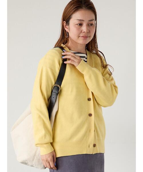 Lugnoncure（ルノンキュール）の「もちもちVネックカーディガン（カーディガン/ボレロ・レディース・ミント/イエロー/チャコールグレー/グレー・F）」の7枚目の写真