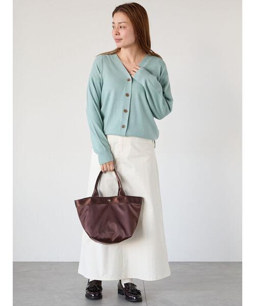 Lugnoncure（ルノンキュール）の「もちもちVネックカーディガン（カーディガン/ボレロ・レディース・ミント/イエロー/チャコールグレー/グレー・F）」の11枚目の写真