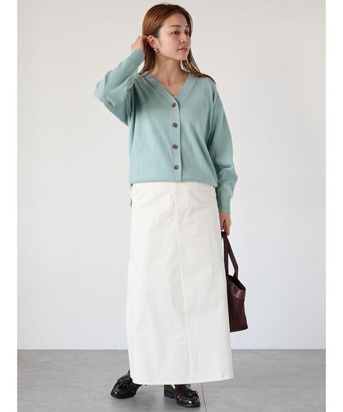 Lugnoncure（ルノンキュール）の「もちもちVネックカーディガン（カーディガン/ボレロ・レディース・ミント/イエロー/チャコールグレー/グレー・F）」の12枚目の写真