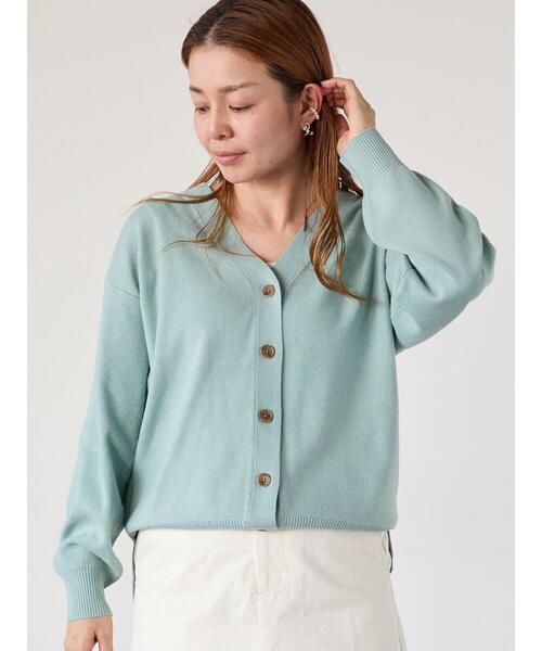 Lugnoncure（ルノンキュール）の「もちもちVネックカーディガン（カーディガン/ボレロ・レディース・ミント/イエロー/チャコールグレー/グレー・F）」の13枚目の写真