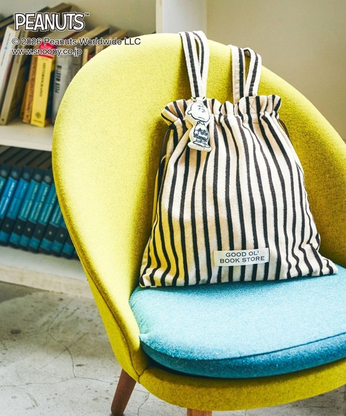 GLOBAL WORK（グローバルワーク）の「PEANUTS/チャーム付きパイル生地トート/634366（トートバッグ・レディース・チャコールグレー/アイボリー/ラベンダー・FREE）」の10枚目の写真