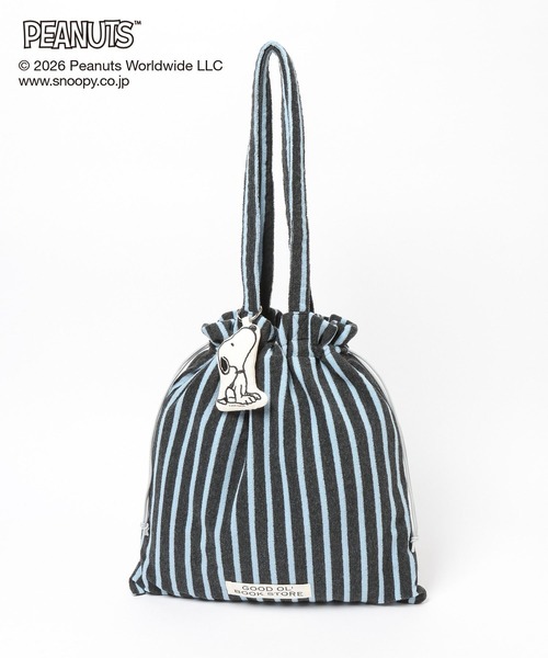 GLOBAL WORK（グローバルワーク）の「PEANUTS/チャーム付きパイル生地トート/634366（トートバッグ・レディース・チャコールグレー/アイボリー/ラベンダー・FREE）」の15枚目の写真