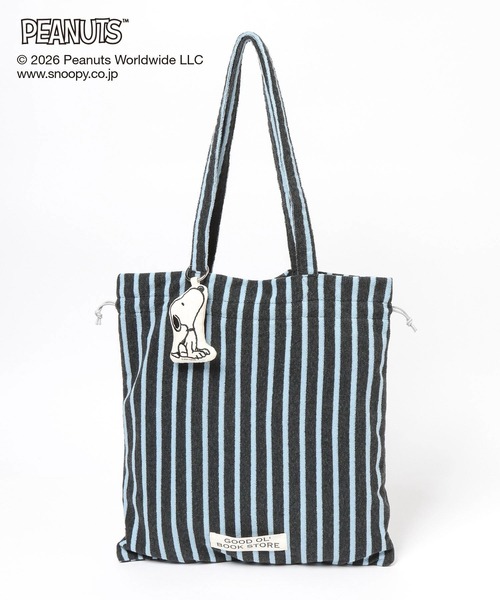 GLOBAL WORK（グローバルワーク）の「PEANUTS/チャーム付きパイル生地トート/634366（トートバッグ・レディース・チャコールグレー/アイボリー/ラベンダー・FREE）」の21枚目の写真