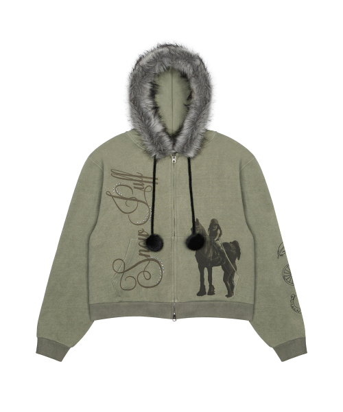 LARTIGENT(ラーティゼン)の「L21 SNOW FUR HOOD ZIP-UP(KHAKI)(パーカー・レディース・その他・FREE)」の19枚目の写真