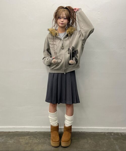 LARTIGENT(ラーティゼン)の「L21 SNOW FUR HOOD ZIP-UP(KHAKI)(パーカー・レディース・その他・FREE)」の17枚目の写真