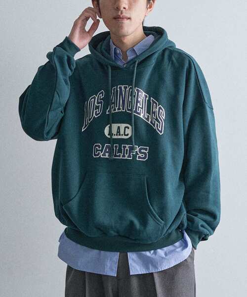 CRAFT STANDARD BOUTIQUE（クラフトスタンダードブティック）の「裏起毛カレッジパーカー（パーカー・メンズ・ブラウン/ホワイト系その他/ネイビー/ベージュ/グリーン/ブラック・M/XL/L）」の5枚目の写真