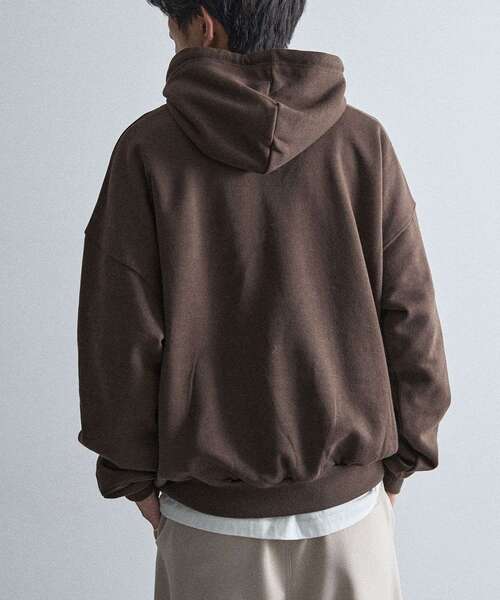 CRAFT STANDARD BOUTIQUE（クラフトスタンダードブティック）の「裏起毛カレッジパーカー（パーカー・メンズ・ブラウン/ホワイト系その他/ネイビー/ベージュ/グリーン/ブラック・M/XL/L）」の7枚目の写真