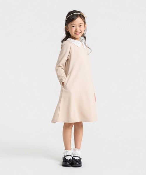 COMME CA ISM(コムサイズム)の「レース襟付きワンピース(100-130cm)(ワンピース・キッズ・ブラック/ベージュ・100cm/110cm/120cm/130cm)」の7枚目の写真