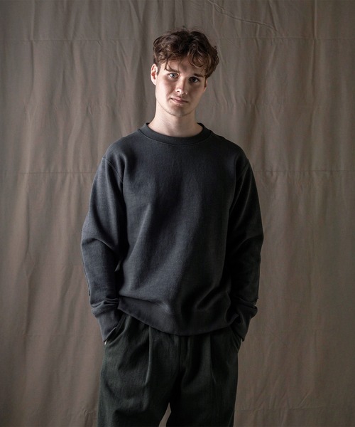 LAVENHAM(ラベンハム)の「【 日本製・スウエット】Jackman X Lavenham GG Armored Crewneck Mens / ジャックマン GG アーマード クルーネック メンズ(スウェット・メンズ・ダークブラック/ダークネイビー/グレー・S/M/L/XL)」の2枚目の写真