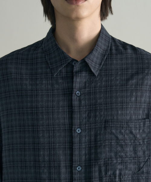 ROTEMBER（ローテンバー）の「ラストチェックシャツ [ヴィンテージブルー]（シャツ/ブラウス・メンズ・その他・MEDIUM/LARGE/X-LARGE）」の3枚目の写真