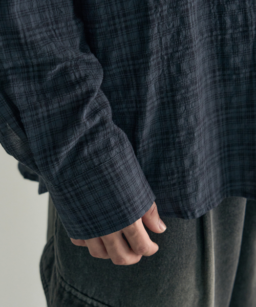ROTEMBER（ローテンバー）の「ラストチェックシャツ [ヴィンテージブルー]（シャツ/ブラウス・メンズ・その他・MEDIUM/LARGE/X-LARGE）」の4枚目の写真