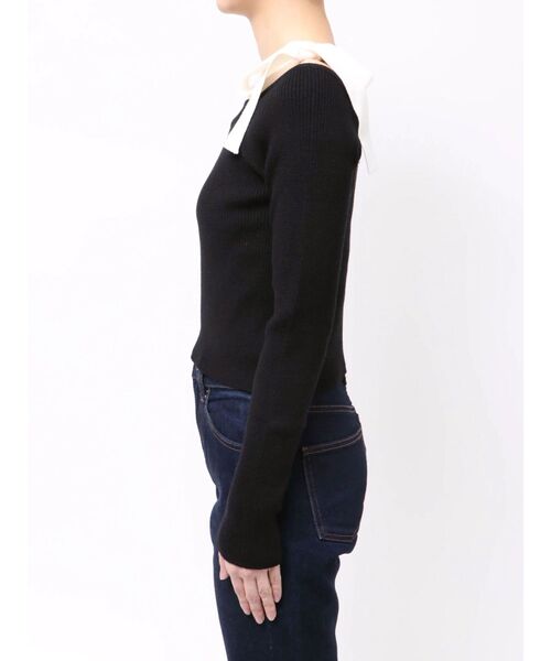 dazzlin（ダズリン）の「【WEB限定】ショルダーリボンニットトップス（ニット/セーター・レディース・ピンク/その他1/オフホワイト/ブラック・FREE）」の12枚目の写真