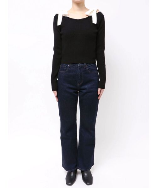 dazzlin（ダズリン）の「【WEB限定】ショルダーリボンニットトップス（ニット/セーター・レディース・ピンク/その他1/オフホワイト/ブラック・FREE）」の19枚目の写真