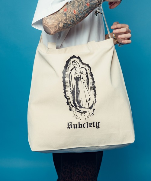 Subciety（サブサエティ）の「2way maria tote bag（トートバッグ・メンズ・ブラック/ナチュラル・FREE）」の2枚目の写真