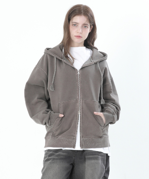 POLYGRAM(ポリグラム)の「830Gピグメントフードジップアップ(5色)(パーカー・レディース・その他・M/L/2XL/XL)」の5枚目の写真