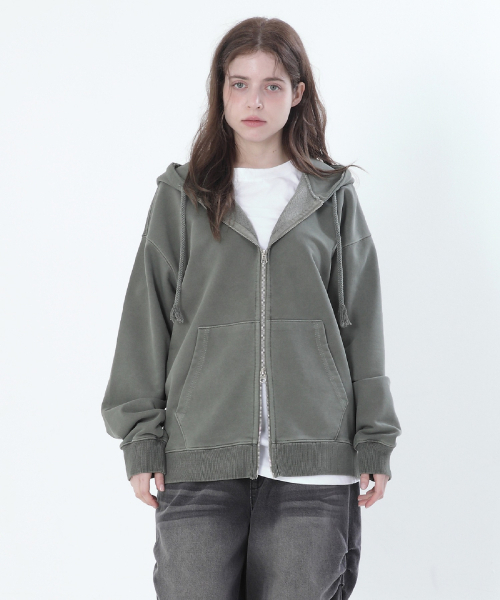 POLYGRAM(ポリグラム)の「830Gピグメントフードジップアップ(5色)(パーカー・レディース・その他・M/L/2XL/XL)」の6枚目の写真