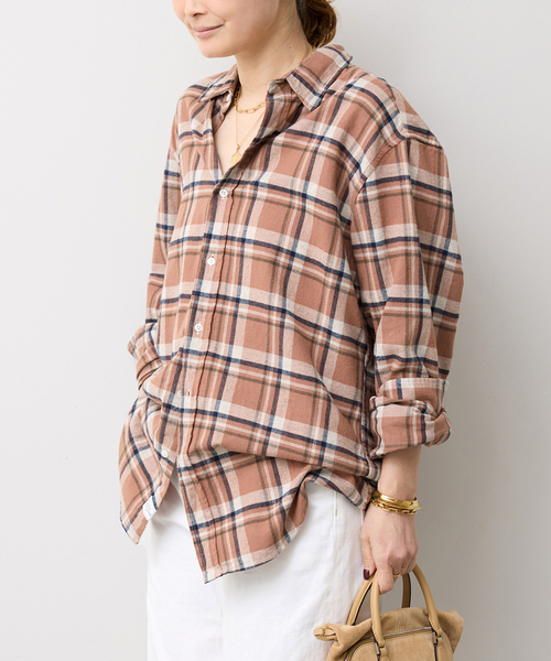 Frank&Eileen（フランクアンドアイリーン）の「【FRANK&EILEEN/フランクアンドアイリーン】FINBAR SHIRT（シャツ/ブラウス・レディース・ブラウン・FREE）」の3枚目の写真