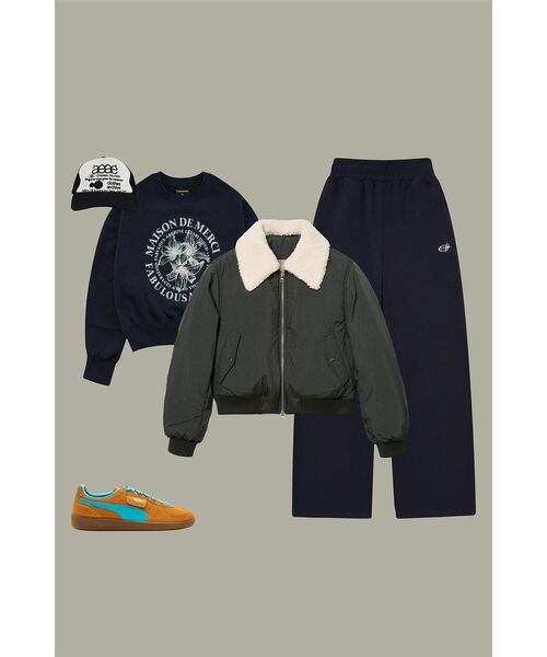 DRAWFIT WOMEN（ドローフィットウーマン）の「パルスボリュームパーカラー春ボンバージャケット[KHAKI GREY]（ブルゾン・レディース・その他・FREE）」の8枚目の写真