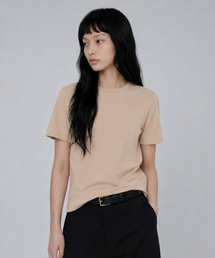 MERGO（メルゴ）の「ウィメンズリラックスドクールTシャツ[ベージュ]（Tシャツ/カットソー）」