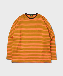 VDR（ブイディアール）の「BORDER T-SHIRT [Orange Carmel]（Tシャツ/カットソー）」