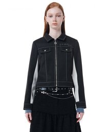 CERRIC（セリック）の「COLOR CONTRAST CHAIN LOGO JACKET / BLACK（デニムジャケット）」