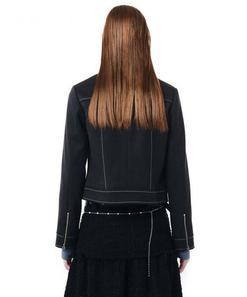 CERRIC(セリック)の「COLOR CONTRAST CHAIN LOGO JACKET / BLACK(デニムジャケット・レディース・その他・ONE SIZE)」の3枚目の写真