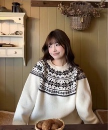 ノルディックチュニックニット