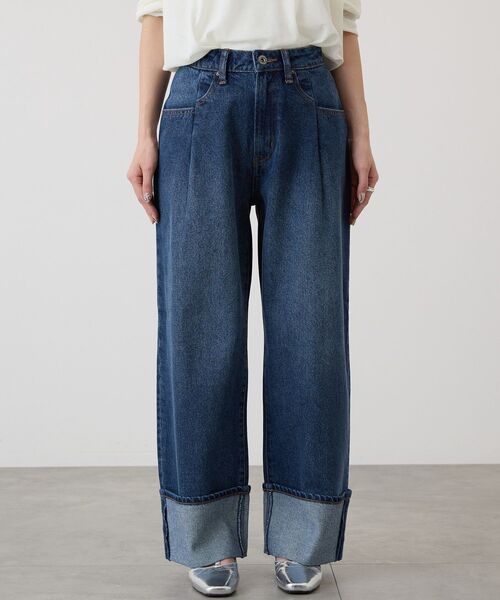 AMERICAN HOLIC（アメリカンホリック）の「ロールアップデニムパンツ（デニムパンツ・レディース・ブルー系その他/ワンウォッシュ・S/L/M）」の11枚目の写真