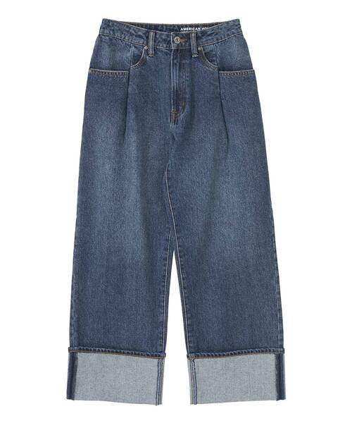 AMERICAN HOLIC（アメリカンホリック）の「ロールアップデニムパンツ（デニムパンツ・レディース・ブルー系その他/ワンウォッシュ・S/L/M）」の12枚目の写真