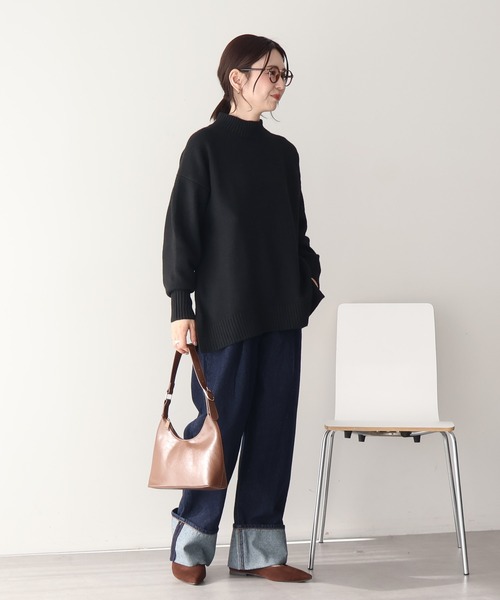 AMERICAN HOLIC（アメリカンホリック）の「ロールアップデニムパンツ（デニムパンツ・レディース・ブルー系その他/ワンウォッシュ・S/L/M）」の4枚目の写真