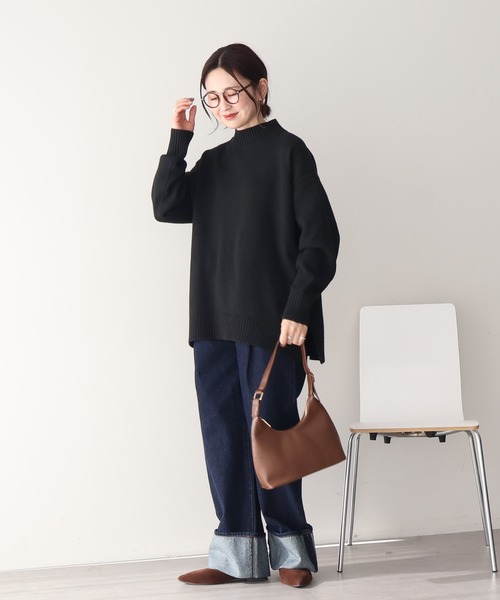 AMERICAN HOLIC（アメリカンホリック）の「ロールアップデニムパンツ（デニムパンツ・レディース・ブルー系その他/ワンウォッシュ・S/L/M）」の5枚目の写真