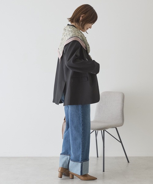 AMERICAN HOLIC（アメリカンホリック）の「ロールアップデニムパンツ（デニムパンツ・レディース・ブルー系その他/ワンウォッシュ・S/L/M）」の8枚目の写真