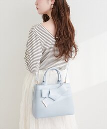 natural couture | 合皮リボンアイコンバッグ(ショルダーバッグ)