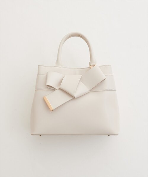 natural couture（ナチュラルクチュール）の「合皮リボンアイコンバッグ（ショルダーバッグ・レディース・サックスブルー/アイボリー/レッド/モカ/ブラック・FREE）」の10枚目の写真