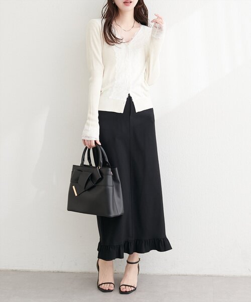 natural couture（ナチュラルクチュール）の「合皮リボンアイコンバッグ（ショルダーバッグ・レディース・サックスブルー/アイボリー/レッド/モカ/ブラック・FREE）」の20枚目の写真