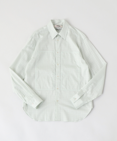 DAIRIKU(ダイリク)の「DAIRIKU / ダイリク "Punching Stripe"W-PKT Dress L-S(シャツ/ブラウス・メンズ・グリーン・SMALL/MEDIUM/LARGE)」の1枚目の写真