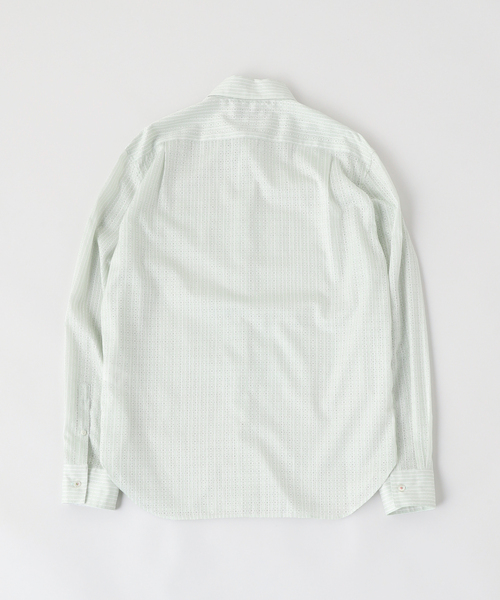 DAIRIKU(ダイリク)の「DAIRIKU / ダイリク "Punching Stripe"W-PKT Dress L-S(シャツ/ブラウス・メンズ・グリーン・SMALL/MEDIUM/LARGE)」の2枚目の写真