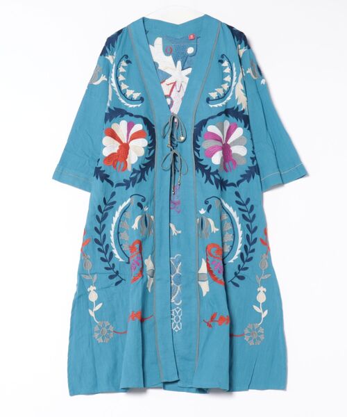 チャイハネ(チャイハネ)の「【チャイハネ】エルジャン刺繍カーディガン(カーディガン/ボレロ・レディース・ブラック/ブルー/ホワイト・FREE)」の3枚目の写真