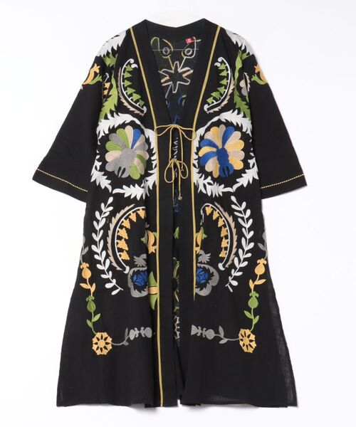 チャイハネ(チャイハネ)の「【チャイハネ】エルジャン刺繍カーディガン(カーディガン/ボレロ・レディース・ブラック/ブルー/ホワイト・FREE)」の2枚目の写真