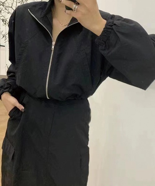 ADDITION STORE(アディションストア)の「【日焼け、冷房対策に最適】クロップド丈 スタンドカラー フルジップ ブルゾン \小さくたためてバッグにイン♪/(ブルゾン・レディース・ブラック/グレー/ホワイト・MEDIUM/LARGE/X-LARGE)」の18枚目の写真